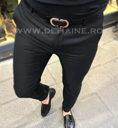 Pantaloni barbati eleganti negri B5391 B2 4-5
